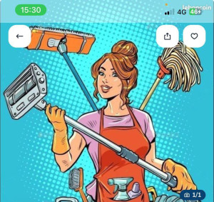 Photo de galerie - Je fais des services de ménage , garde d'enfants avec plaisir .
je suis ponctuelle et très organisée (CESU)