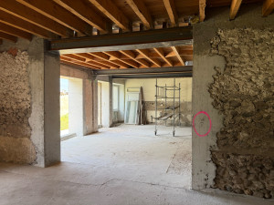 Photo de galerie - Ouverture mur en pierre puis pose de HEA