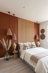 Photo de galerie - Peinture et déco chambre parentale 