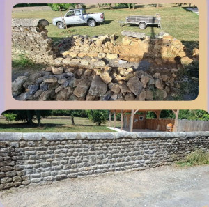 Photo de galerie - Réparation d'un mur en pierre 