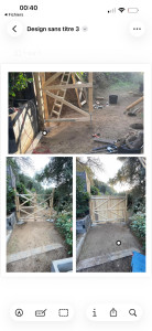 Photo de galerie - Réalisation d un portail en bois