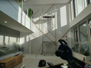 Photo de galerie - Pose de panneaux acoustiques 