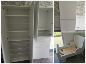 Photo de galerie - Chambre pour enfant, avec une armoire, une commode, une penderie et un lit modulable