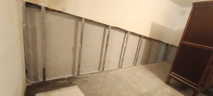 Photo de galerie - Cuvelage enduit étanchéité avec couche de peinture étanchéité 
