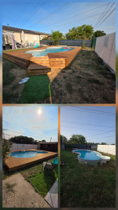 Photo de galerie - Creation de terrasse de piscine sur mesure M’atelier menuiserie 