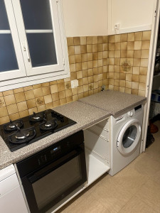 Photo de galerie - Je pose  plaque de cuisson et machine à laver + four 