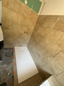 Photo de galerie - Pose de receveur de douche 