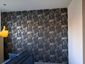 Photo de galerie - Pose de tapisserie à raccord sauté