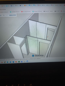 Photo de galerie - Création d'espaces dans des locaux professionnels. Séparation de deux bureaux pour plus de confidentialité. 