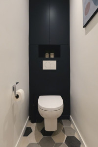 Photo de galerie - Installation de WC dans le mur suspendu