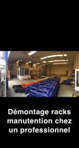 Photo de galerie - Démontage de racks dans un entrepôt 