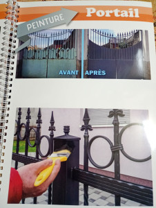 Photo de galerie - Démonte monte de portail peinture avant et après