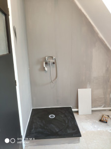Photo de galerie - Baignoire transformée en douche+ carrelage 