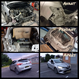 Photo de galerie - Remise en état suite a un gros choc arrière et avant