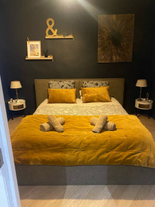 Photo de galerie - Chambre parfaitement propre et bien rangée, avec des petites touches décoratives qui apportent chaleur et style. Un ménage minutieux pour un espace à la fois beau et agréable à vivre.