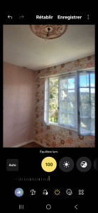 Photo de galerie - Pose Papier peint avec raccords + Peinture sur mur préparé 