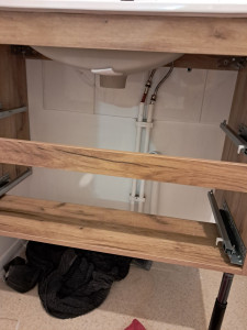 Photo de galerie - Installation et raccordement vasque salle de bain 