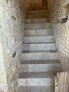 Photo de galerie - Mise en travertins, Après 1