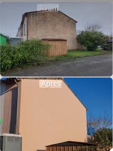 Photo de galerie - Peinture façade avant après