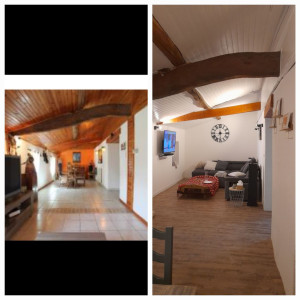 Photo de galerie - Avant à gauche, apres a droite ..placo, isolation , eajout de prise électrique, peinture plafond en lambris et pose parquet