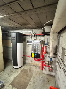 Photo de galerie - Installation pompe à chaleur + ballon thermodynamique 