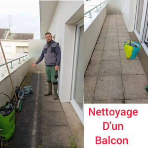 Photo de galerie - Traitement et nettoyage d'un balcon 