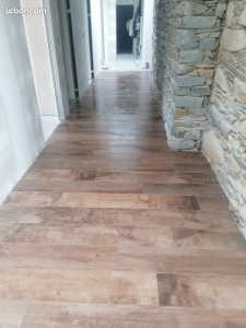 Photo de galerie - COULOIR AVEC CARRELAGE IMITATION PARQUET