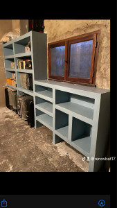 Photo de galerie - Bibliothèque sur mesure en placo-platre 