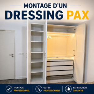 Photo de galerie - Montage d’un dressing pax 