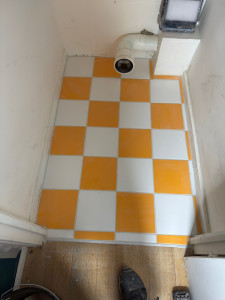 Photo de galerie - Carrelage toilettes, mise à niveau