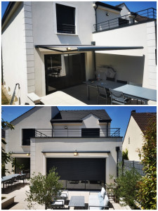 Photo de galerie - Pose de 2 stores banne coffre