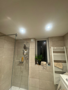 Photo de galerie - Placo et faïence plafond peinture installation douche etc