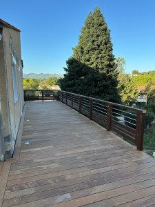 Photo de galerie - Création d’une terrasse sur-élevée avec ses gardes, corps