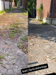 Photo de galerie - Avant/Après désherbage 