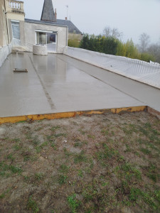 Photo de galerie - Dalle de béton fibré toupie coffrage etc etc