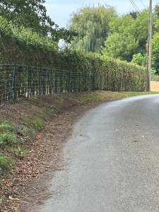 Photo de galerie - Pose d’un grillage aider par le client   