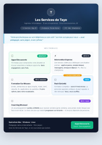 Photo de galerie - Formules tarifaires pour la formation et le support.