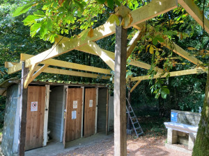 Photo de galerie - Pergola chêne et sapin.
