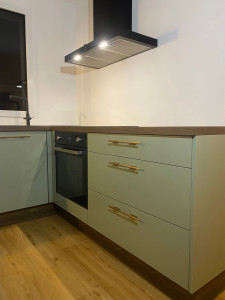 Photo de galerie - Pose cuisine complète (Frigo, Hotte, Évier, Plaque à induction, …)