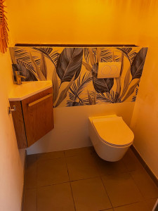 Photo de galerie - Remplacement d'un WC par un WC suspendu + lave mains 