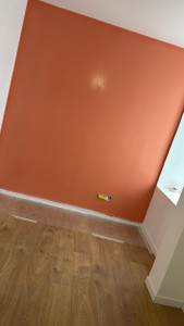 Photo de galerie - Mise en peinture, mur, chambre