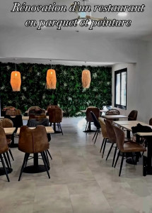 Photo de galerie - Décoration murale avec pose de parquets