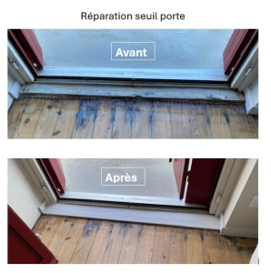 Photo de galerie - Réparation seuil de porte