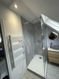 Photo de galerie - Remplacement cabine de douche par un receveur 