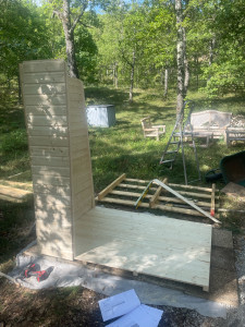 Photo de galerie - Fabrication d’un abri de jardin