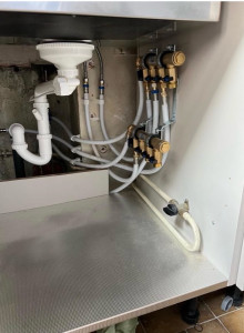 Photo de galerie - Modification toute la plomberie cuisine + pose nourrice séparation 