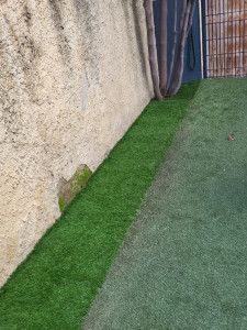 Photo de galerie - Pose de gazon synthétique . 