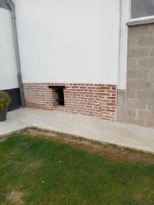 Photo de galerie - Démonté un ancien crépi maçonnée des brique plus fait les joints de briques 