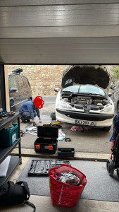 Photo de galerie - Remplacement bras de suspension 206