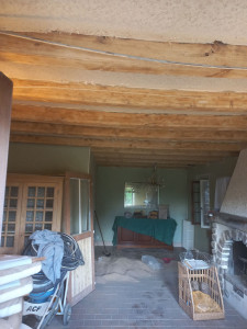 Photo de galerie - Sablage  des poutres 